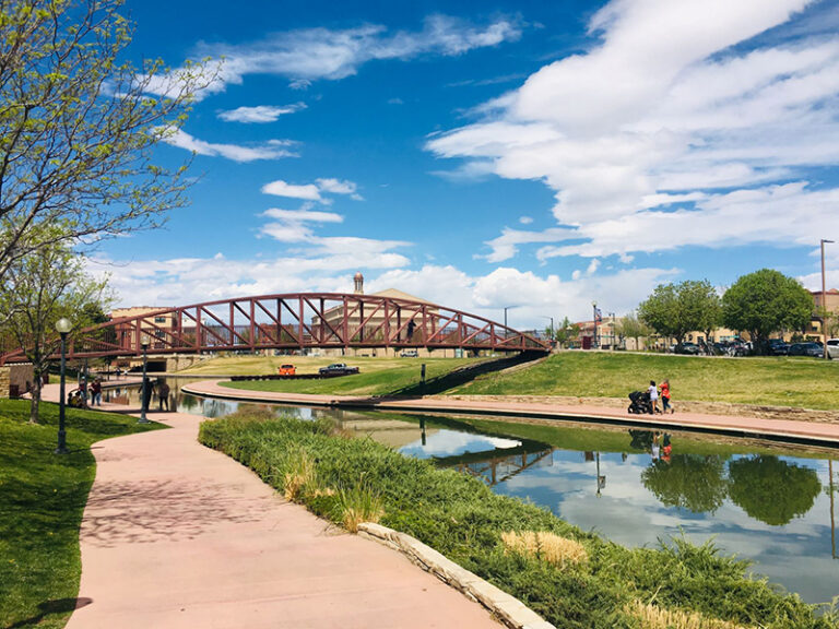 Channel near red bridge