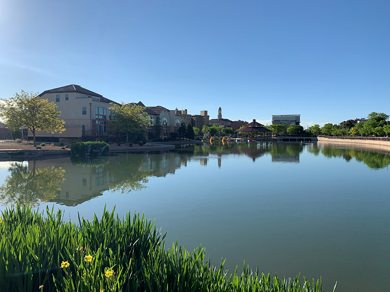 Lake and reflection