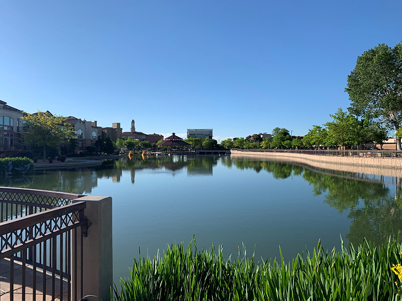 Lake towards pavilion